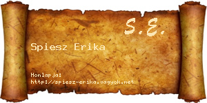 Spiesz Erika névjegykártya