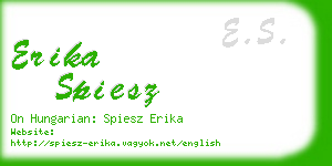 erika spiesz business card